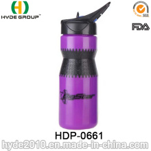 2017 BPA FREI Kunststoff Fließende Wasserflasche, PE Kunststoff Sport Wasserflasche (HDP-0661)